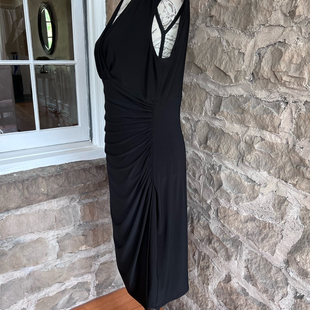 Size 12 Ralph Lauren Black Midi Dress - Picture 3 of 8